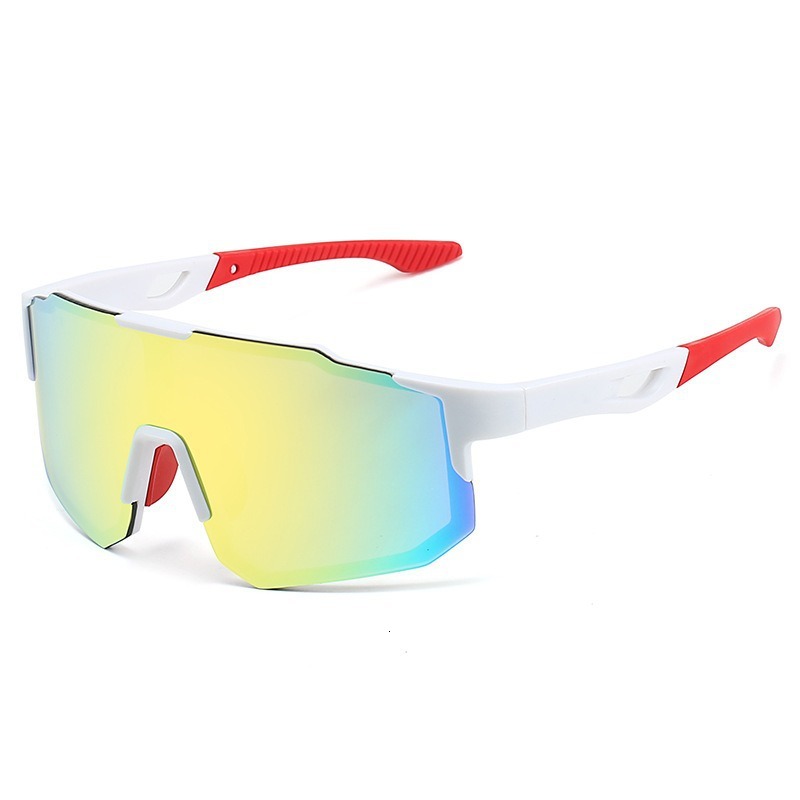 Outdoor Sports Men and Women Anti-ultraviolet Large Frame Riding Glasses fashion Colorful Pc Sunglasses