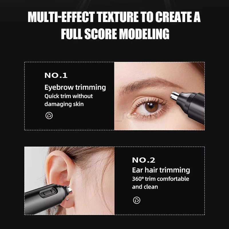 Electric nose hair trimmer is simple atmospheric and easy to store suitable for carrying around during travel Z251030