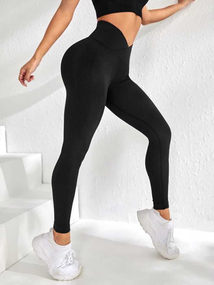 Women Sports Leggings Vwaist Elastic Peach Buttocks Fitness Pants With Raised Hips And High Waist Seamless Yoga Pants Tight J251030