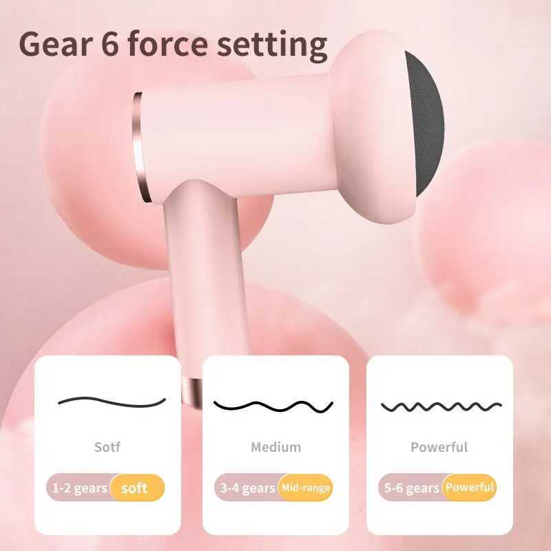 Massage Gun Wireless Charging Fat Pushing Machine Handheld Portable Massage Stick Neck Waist Shoulder Kneading Pink White J251030