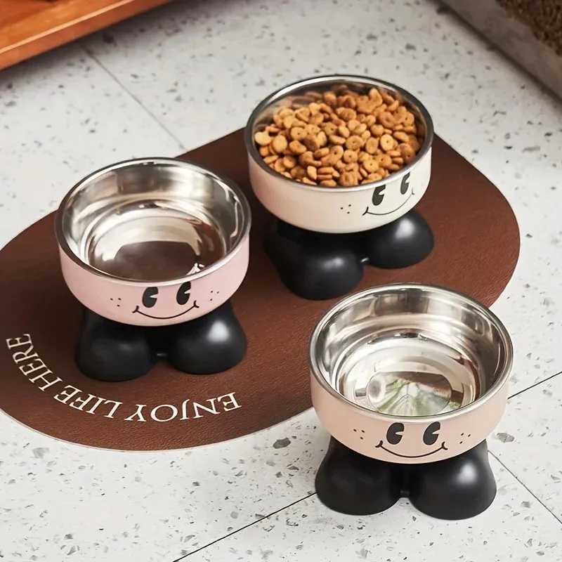 Elevated Dog Cat Bowl Stainless steel Food Water Bowls Raised No Spill Pet Feeder bowl for Puppy Small Medium Large Dogs Cats J251113