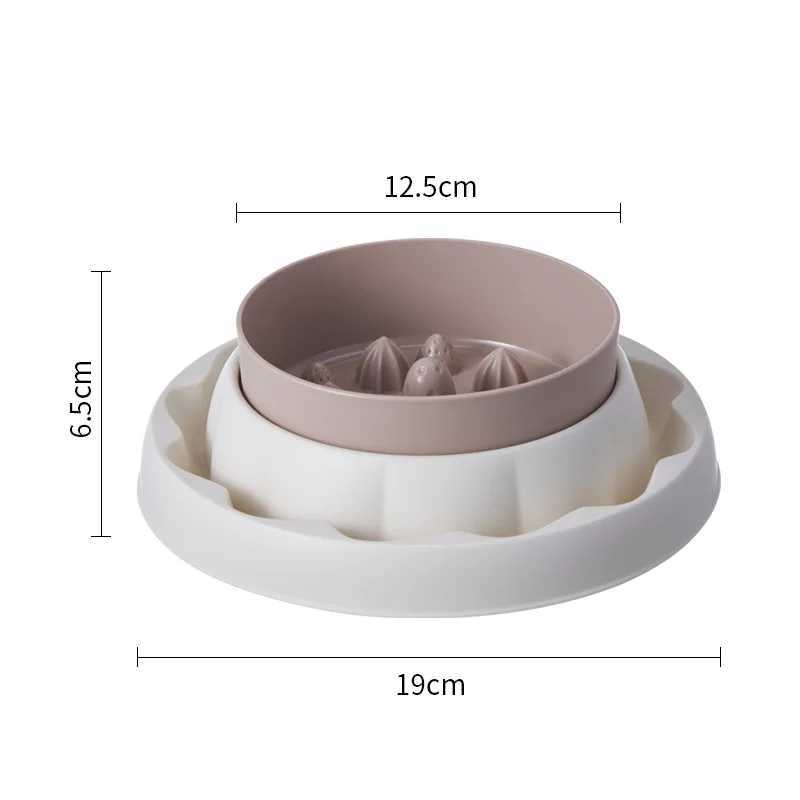NoChoke Pet Food Bowl Stainless Steel Slow Eating Dish SpillProof AntResistant for Messy Eaters Cats Small Dogs J251113
