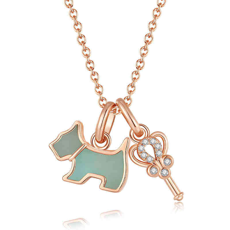 France AG/Aijia Sha Sier Colorful Romance Necklace for Women Detachable Design Elegant Versatile Pendant