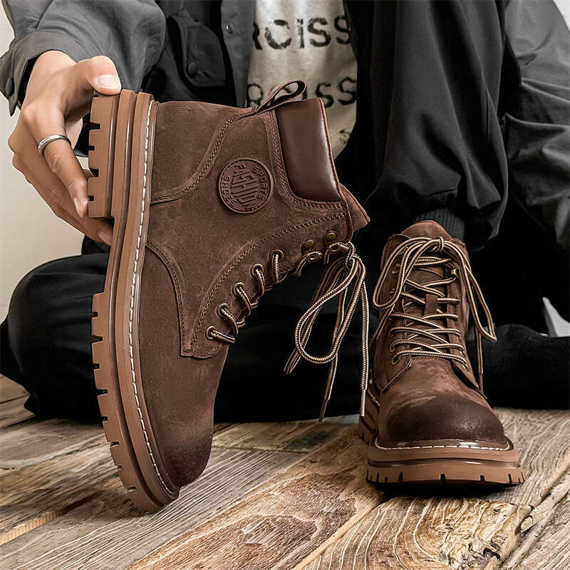 3329 Martin Men Autumn Winter British American Work Genuine Leather Pigskin Outdoor Wading Desert Ankle Boots