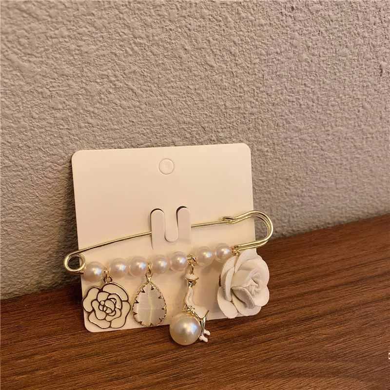 Highend Set Brooch Womens Camellia French Small Fragrance Style Brooches Coat Bow Decoration Retro Pin Accessories Jewelry Y251029
