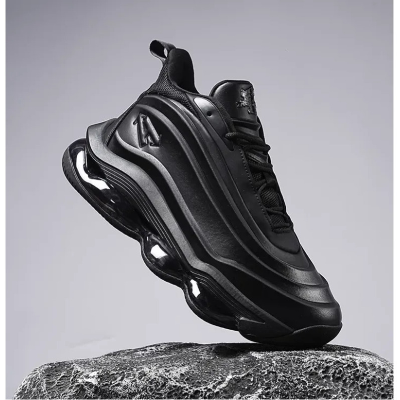 Men's Autumn Winter High-top Thick-soled Non-slip Shoes Versatile Trendy New Niche Soft-soled Air Cushion Sports Casual Shoes