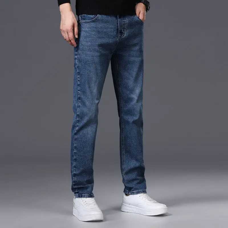 Autumn Thick Mens Clothing Cowboys Slim Straight Jeans Men Denim Pants Casual Regular Fitness Mens Trousers Business 2025 J251030