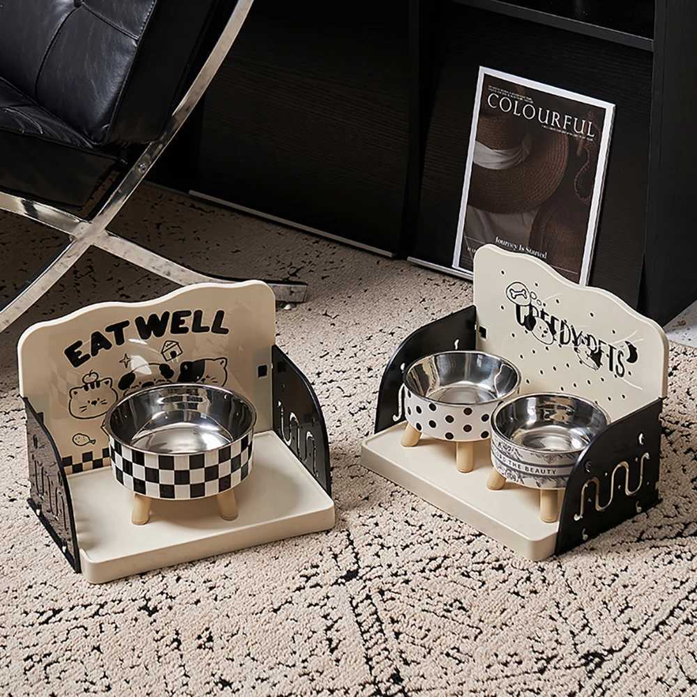 Adjustable Height Pet Bowl Detachable Stainless Steel Dog Cat Feeder AntiSpill Elevated Food Water Dish Stand J251113