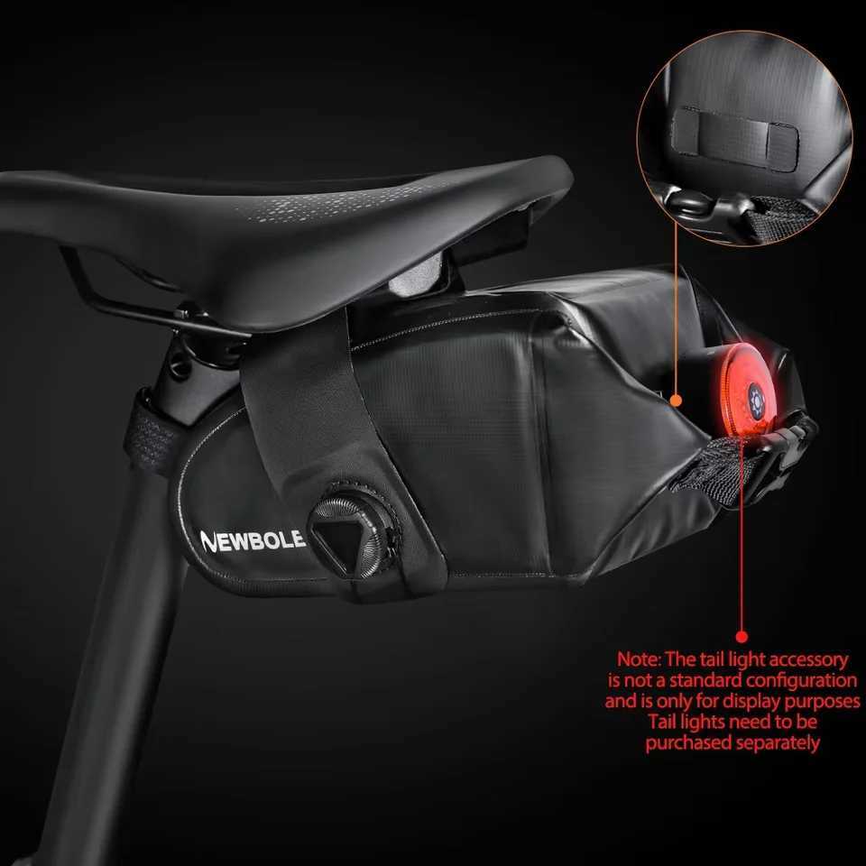 NEWBOLER Bike Saddlebag Waterproof Storage Rear Seat Tail Bag 15L MTB Road Bicycle Roll Closure Pouch Cycling Accessories H251029