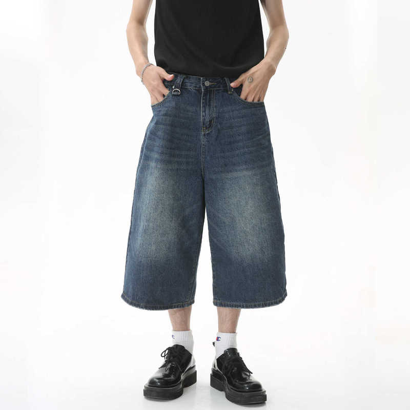 Men's Jeans Man Wear | Summer New Edition Loose Leg Flare Denim Capris Trend