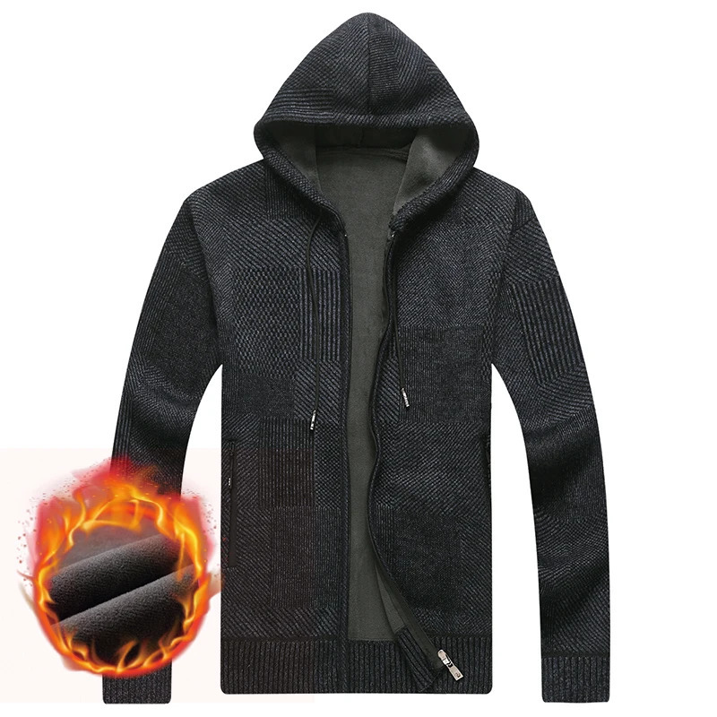 Top Grade Mink Fashion With Hood Casual Jacket Men Baseball Collar Thick Velvet Cardigan Coats Clothes 251017