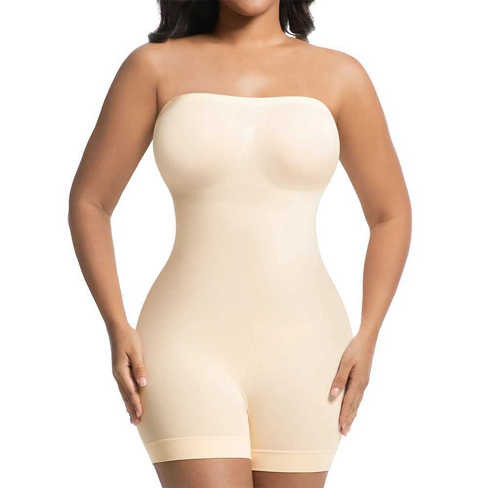 Women Strapless Shapewear Bodysuits Tummy Control Butt Lifter Body Shaper Waist Sculpting Underwear Shape wear L251030