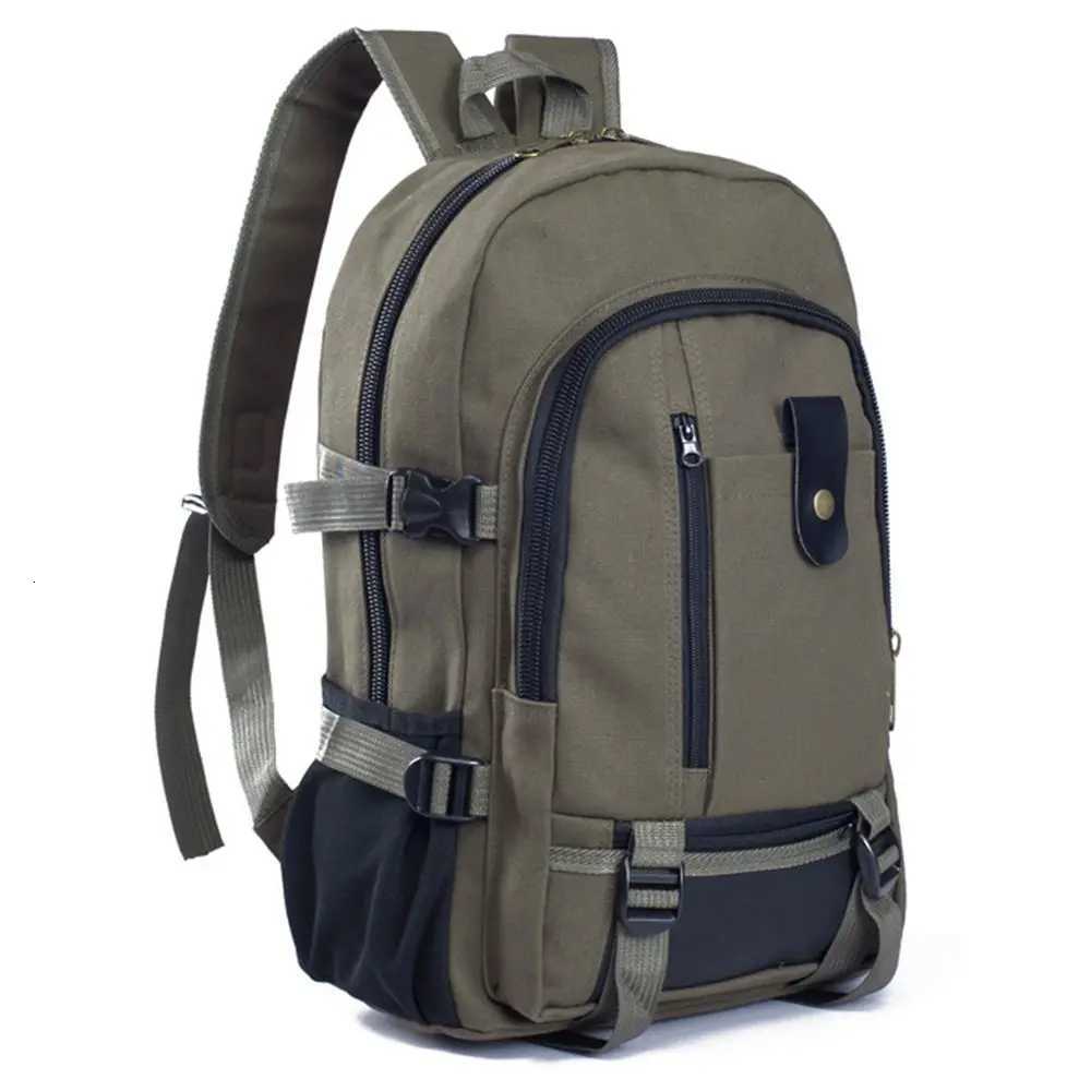 Men Women Vintage Canvas Backpack Rucksack Travel Sport Schoolbag Laptop Outdoor Camping Hiking Bag H251029