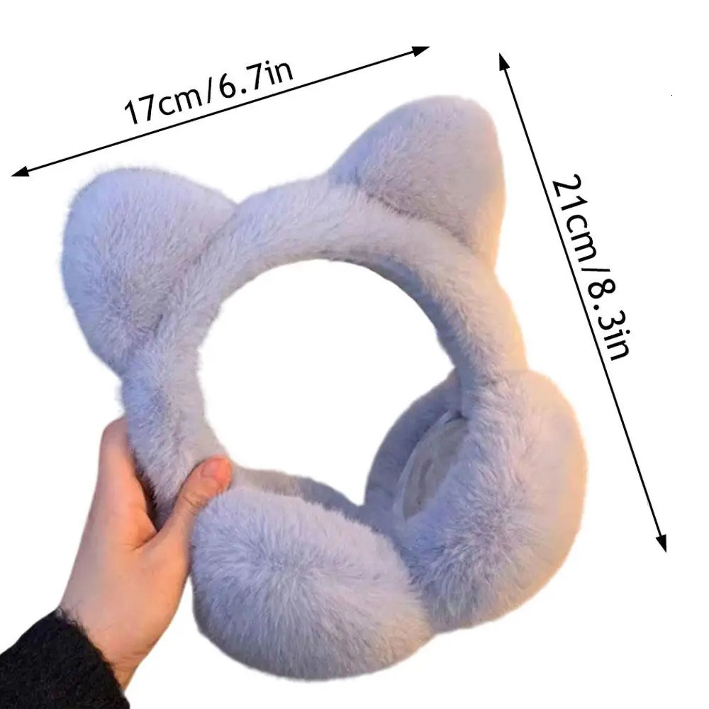 Plush Earmuffs Faux Rabbit Fur Ear Warmer Cold Protection Adjustable Women EarMuffs Foldable Earflaps Soft Plush Earmuffs 251024
