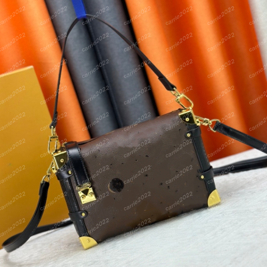 Black Bag Designer Brown frosted relief Shoulder Bag Side Trunk Bag Box Bag Luxury Crossbody Bag Lady Tote Bag Underarm Bags Fashion Purse Bag M14572 M46907 M46358