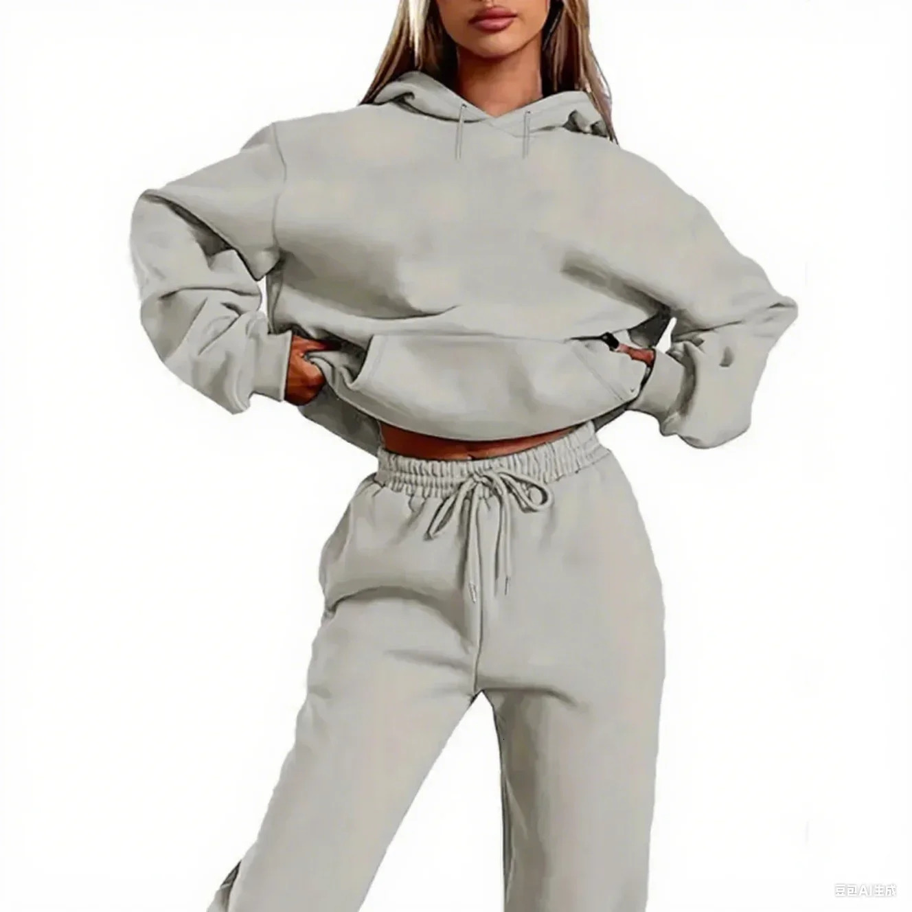 Women Fashion Tracksuit Hoodies and Sweatpants High Quality Ladies Daily Casual Sports Jogging Suit Hooded Outfits 251028