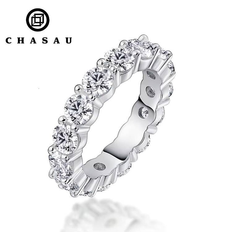 Best Selling Classics Design Moissanite with GRA Certification 925 Silver Sterling Wedding Eternity Ring