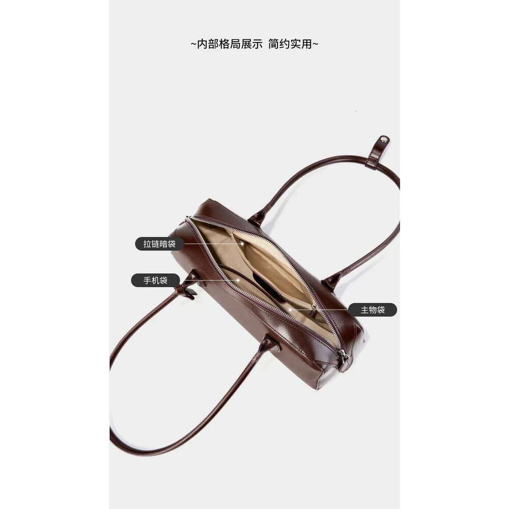 Genuine Leather Woman 2025 Korean Vintage Long Shoulder Handbags Ladies Underarm Bag Shopping Bag