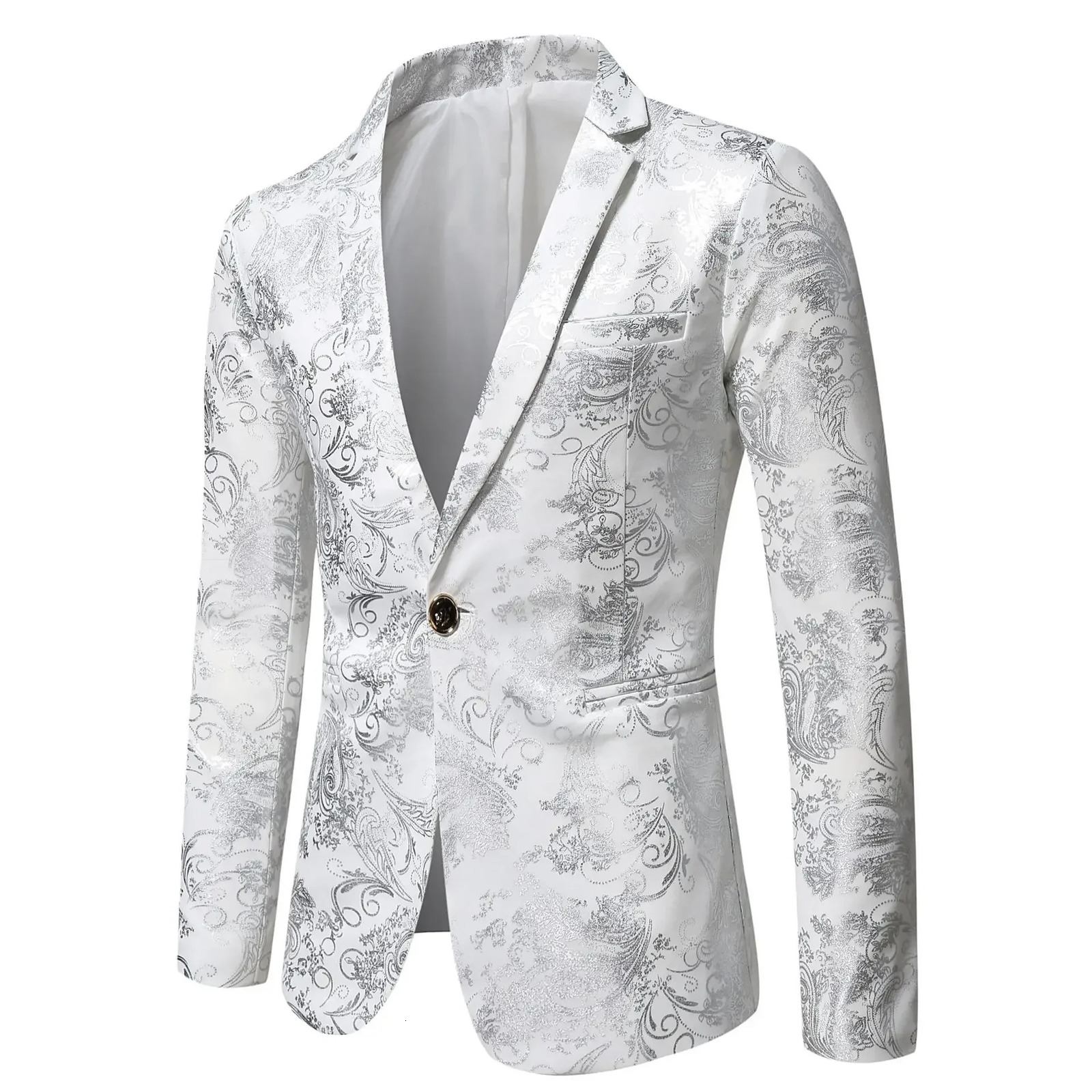 Blazer Mens Jacket Fashion Business Handsome British Style Casual Slimfit Print Wedding Work Chick At The Bar Blazers 251028
