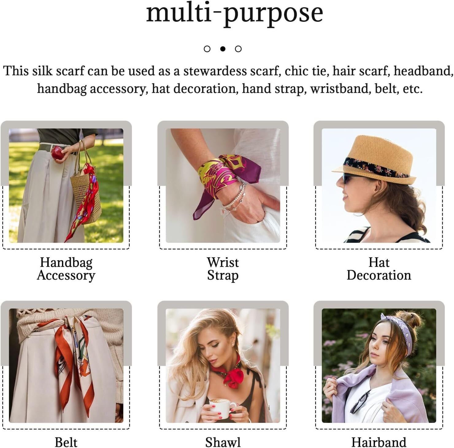 Custom Christmas gifts Purse Scarf Handbags For Women Scarfs Bags Band Hair Neck Scarves Silky Long Thin Satin Headscarf Fashion