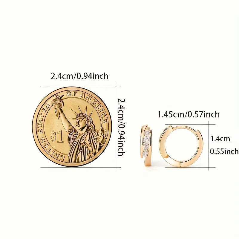 Small Circle Hoop Earrings with Cubic Zirconia Exquisite Gold Color Earrings for Women Temperament Versatile Ear JewelryW251030