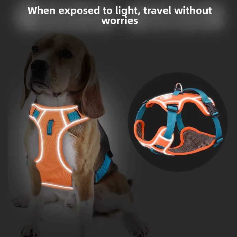 Explosionproof reflective pet chest strap veststyle dog chest strap antibreaking free J251129