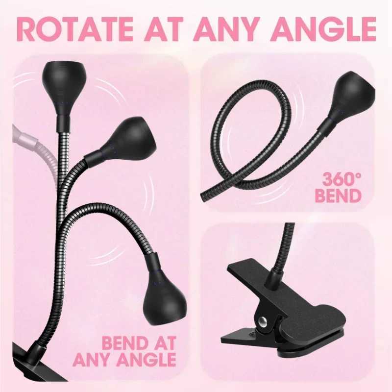 Nail Dryer Light UV Nail lamp 395nm Wavelength Clipon Desk Mini USB For Gel Nails ongle Manicure Salon Tools L251030