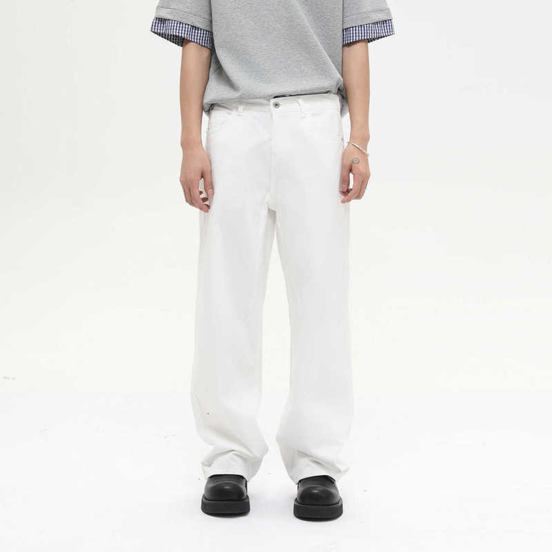 Men's Jeans Man Fashion | Style Solid Color Simple Basic Casual Versatile Pure Cotton Loose Washed Jeans