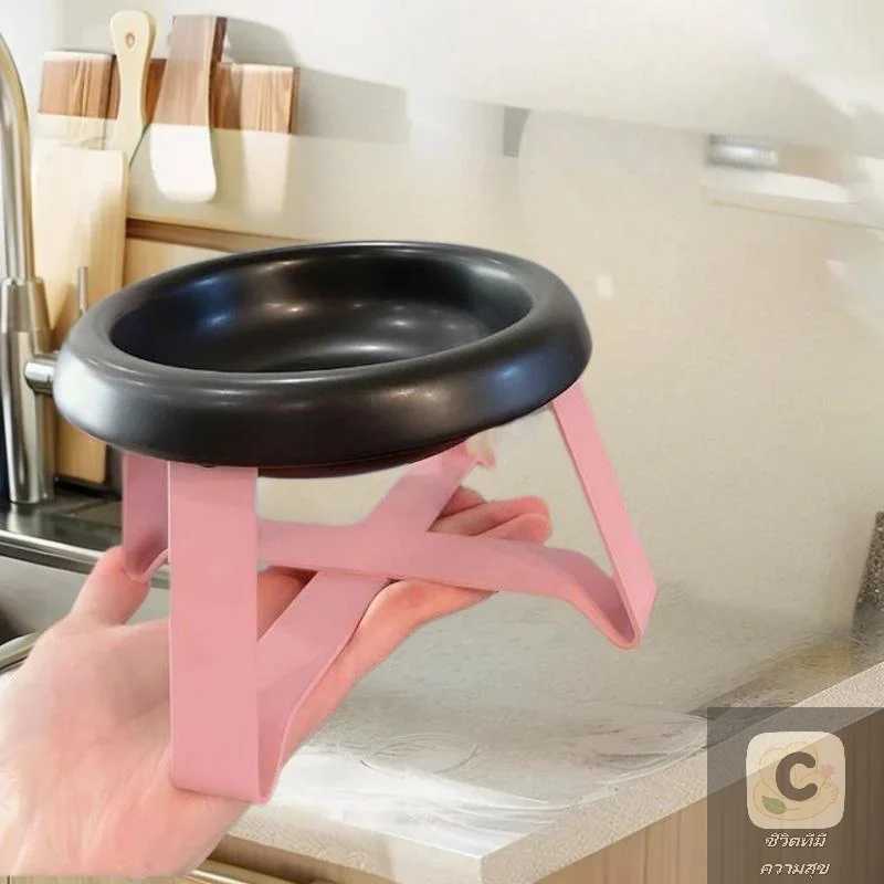 New Spine Protection Pet Bowl High Feet Neck Protection Cat Bowl With Stand Pet Food Bowl Pet Supplies J251113