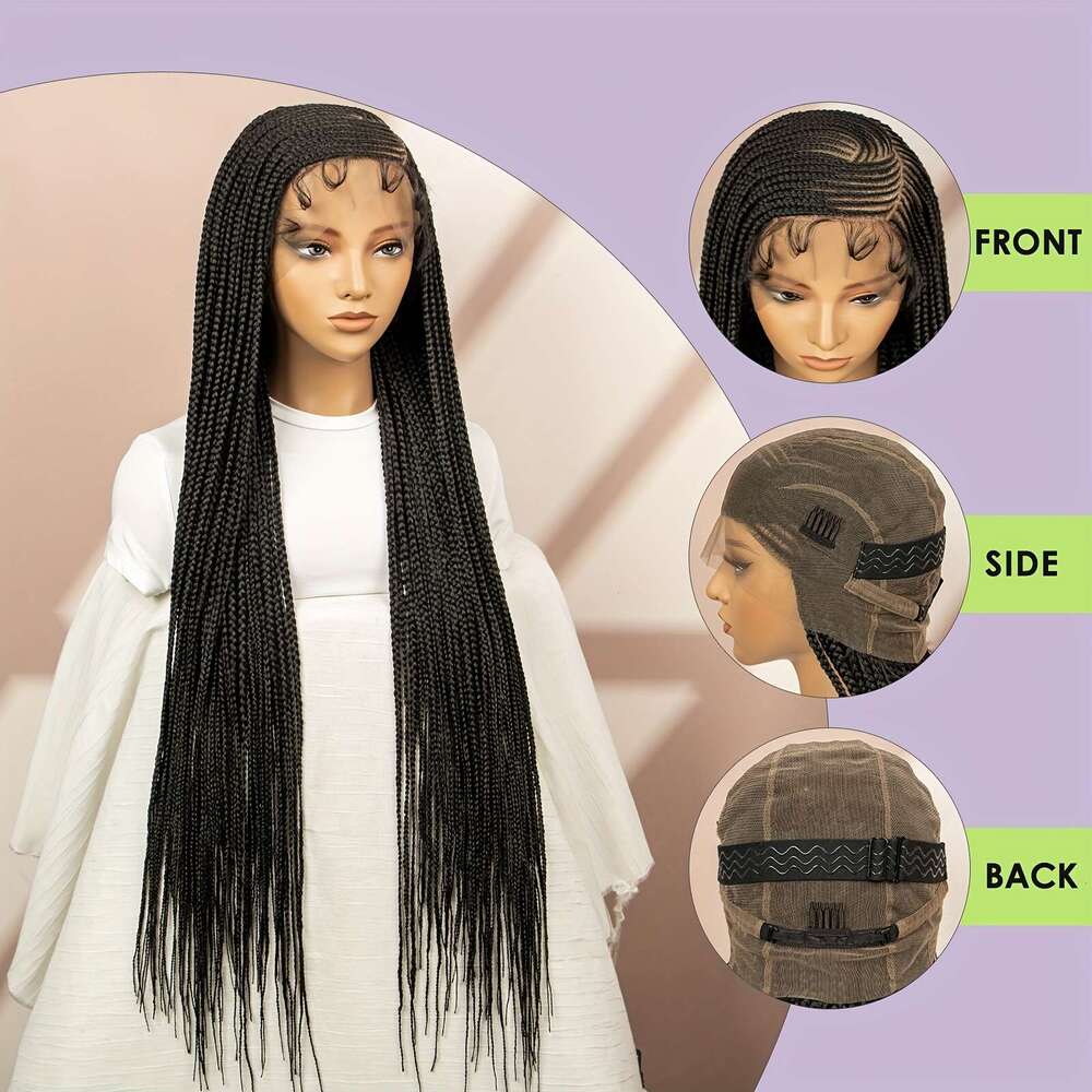 Braids Synthetic Beginners Friendly Heat Resistant Lace Wig For Women