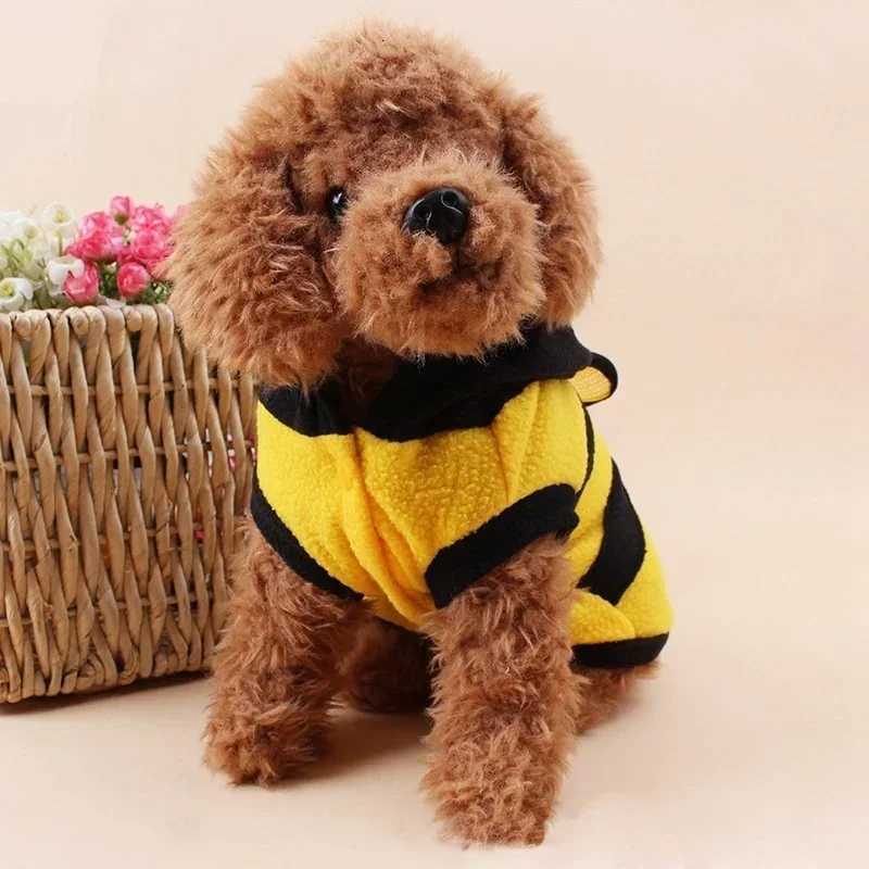 Bee Pet Puppy Coat Apparel Outfit Fleece Clothes Dog Cat Hoodie Fancy Costume Dog Clothes for Small Dogs C251030