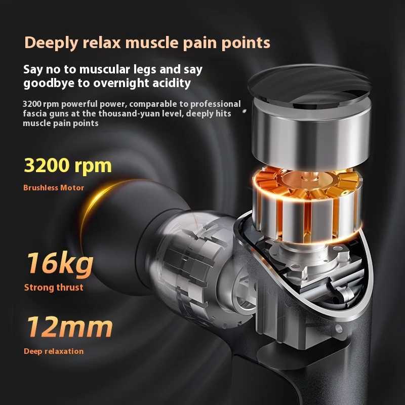 Hot And Cold Compress Fascia Gun Professional Electric Cervical Mask Gun Brushless MotorminiMuscle Massager massage gun J251030