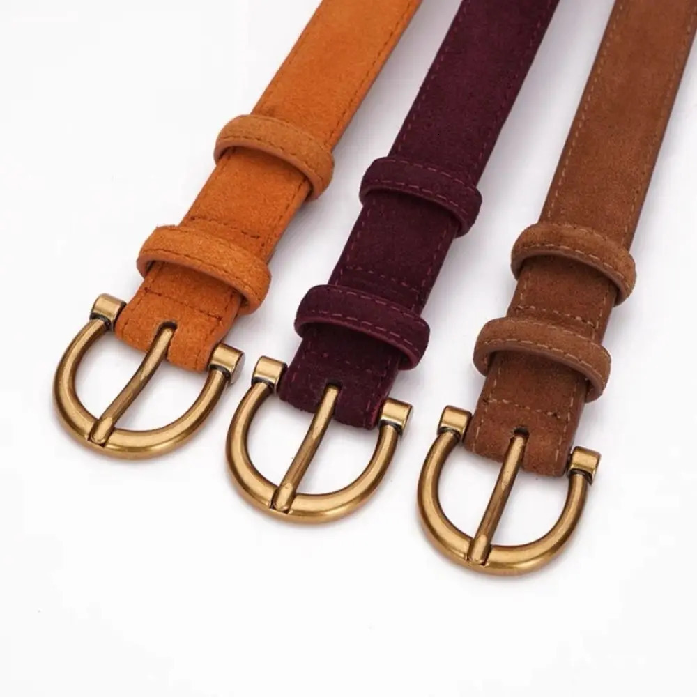 Women Suede Leather Belt Casual Versatile Business Waist Strap Trendy Trouser Dress Belts Gifts 251024CJ