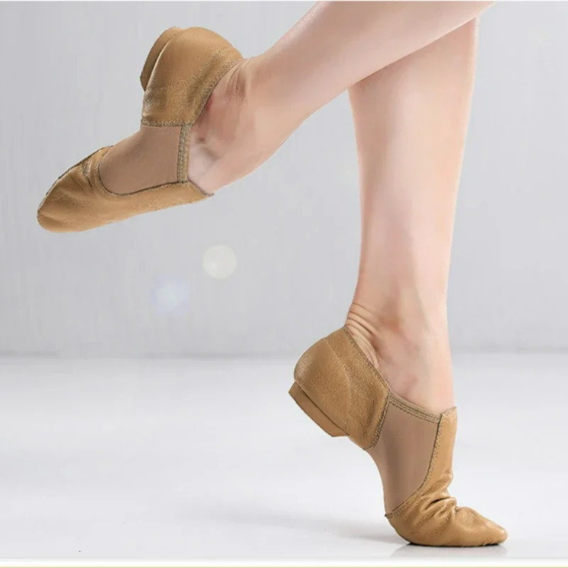 Genuine Leather Jazz Dance Shoes Children For Men And Women Salsa Dance Shoes Neo arch slip on Jazz shoes Ballet Belly 251023ww
