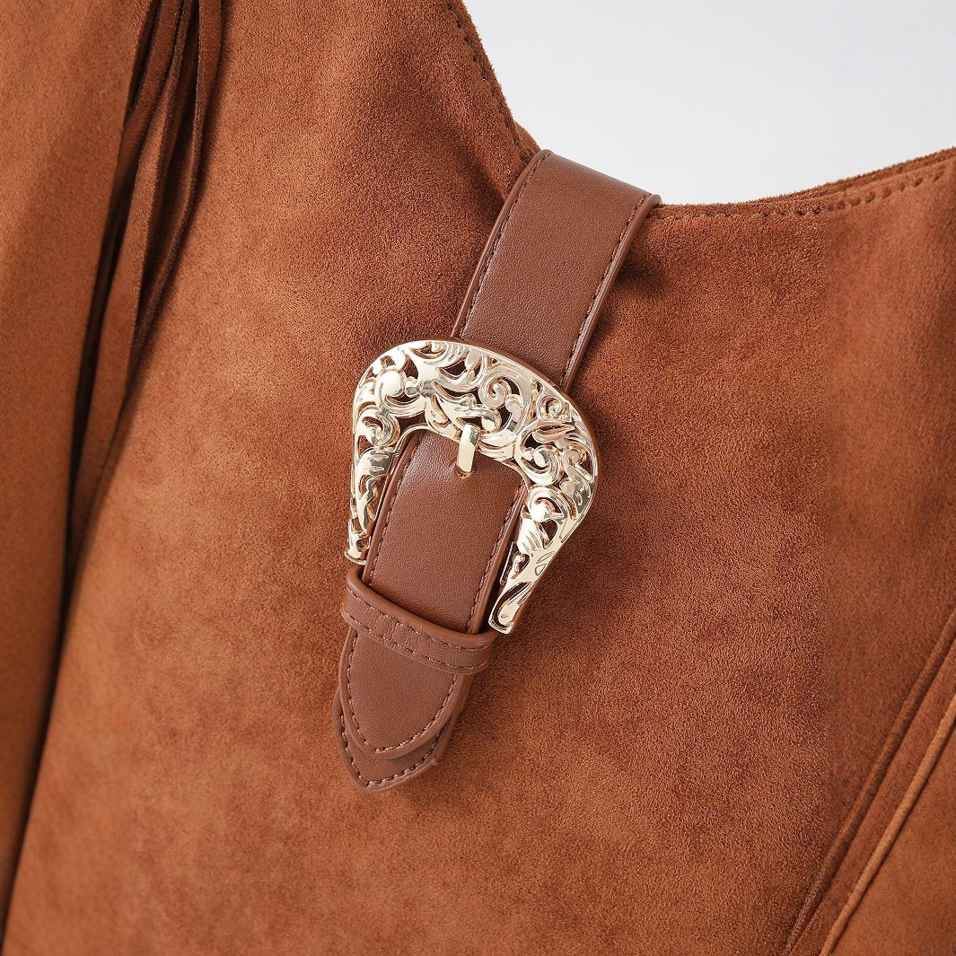 New luxury retro woven suede shoulder bag, tassel shoulder bag, millennium style handbag, versatile casual designer bag