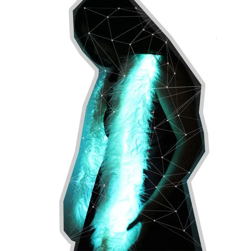 Led Flash Scarf Men Women Carnival Party Christmas Luminous Lighting Faux Fur Plush Scarves Neck Warmer 251029