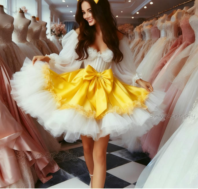 White And Purple Short Prom Dresses Long Sleeves Ruffles Ball Gown Lolita Party Dress 2026 Homecoming Dress Birthday Special Occasion Gowns