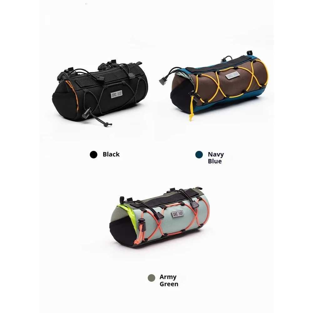 GRC Cylindrical Handlebar Bike Bag MultiFunction Waterproof Storage Reflective Front Bag for Bicycle H251029