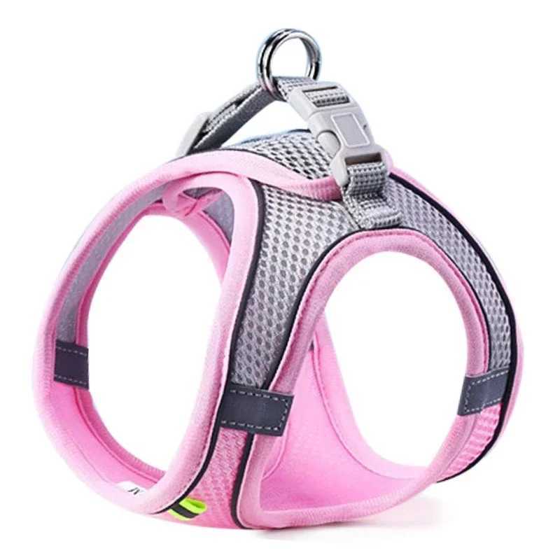 Safe Design Adjustable CatDog Harness Vest for Small Medium CatDogs Pet Harness Chest Rope Reflective Strips Breathable J251129