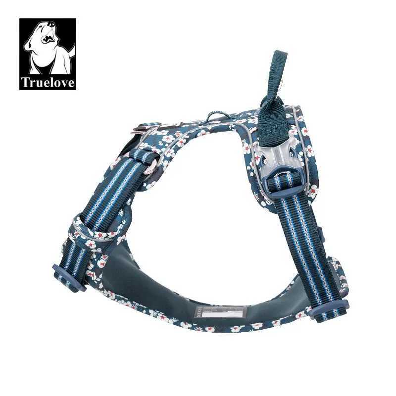 Truelovepet Dog Harness for Big Medium Small with Cotton Aluminum Alloy Floral Pattern Adjustable Vest J251129