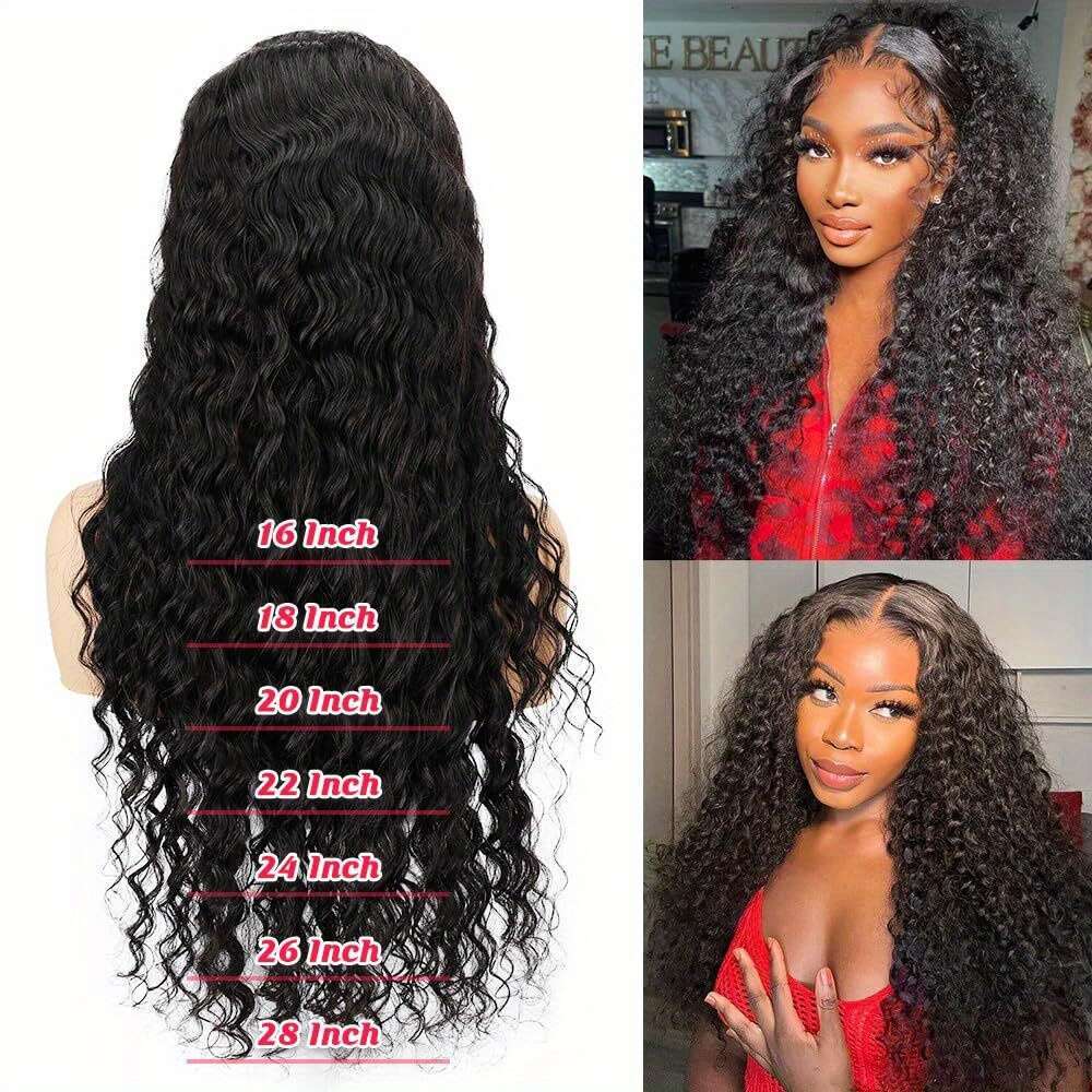 Jerry Curly Front 4X4 HD Transparent Lace Closure Glueless Human Wigs For Black Women Pre Plucked With Baby Hair