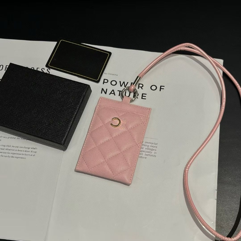 stampup Fashion Designers Keychain Id Holder Lanyards Luxury Work Badge High-quality Leather ID Tag with Detachable Lanyard Variety Couple Gift