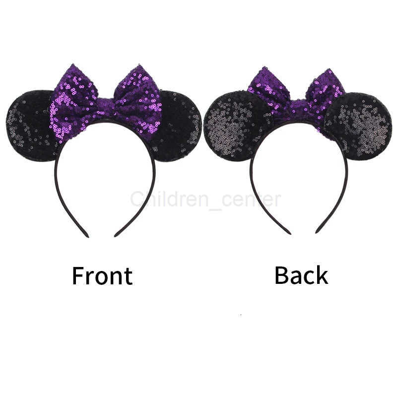 Disney 2025 Classical Mouse Ears Headband Embroidery 5 Sequins Dot Bow Hairband For Girls Featival Party DIY Hair Accessories H251030