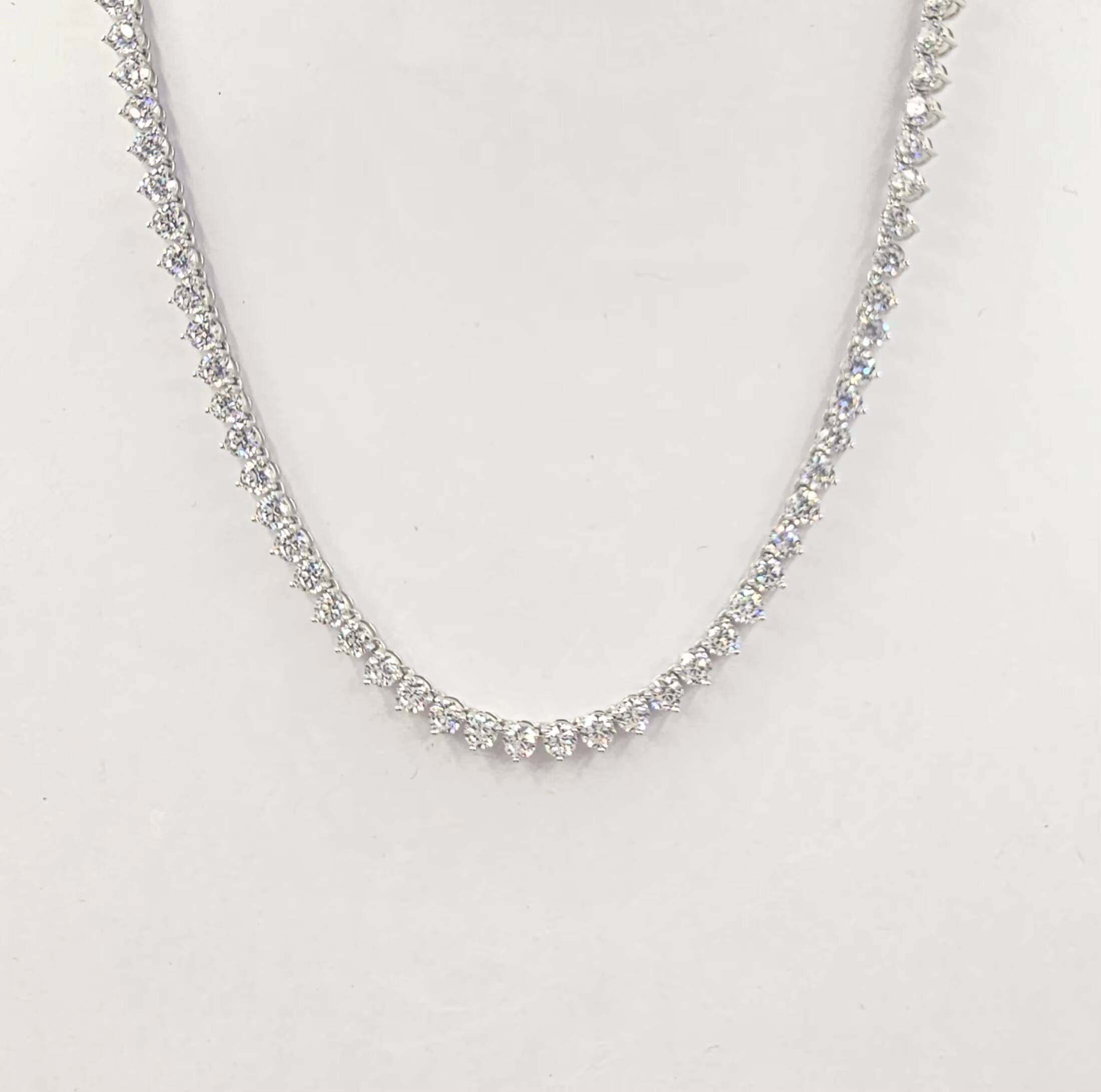 Hot Sale High Quality Tennis Chain 18 Necklace 925 Sterling Silver with Gold Plated Moissanite Diamond and Moissanite for Weddings