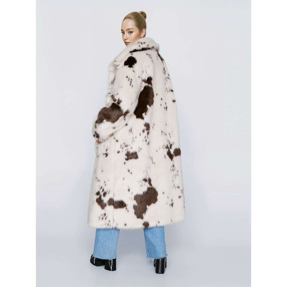 Fake Coat Women S Elegant Fake Rabbit Fur Long Formal To Casual Outerwear With Door Closure Non Stretchy Coat For Parties Office Everyday Outfits