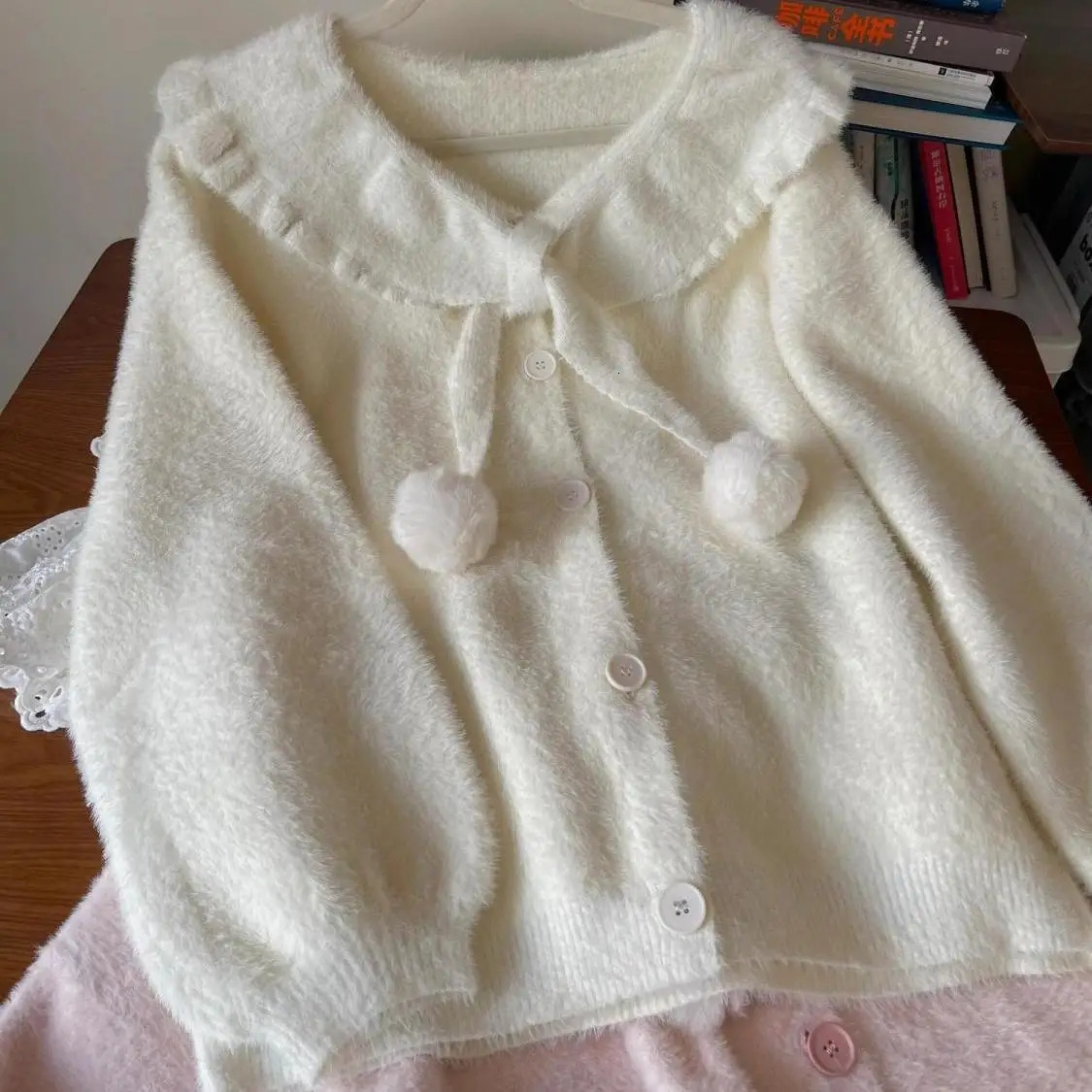 Harajuku Sweet Knitted Sweater Tops Women 2025 Autumn Winter Casual Loose Cardigan Y2k E Long Sleeve Kawaii Pullover 251029