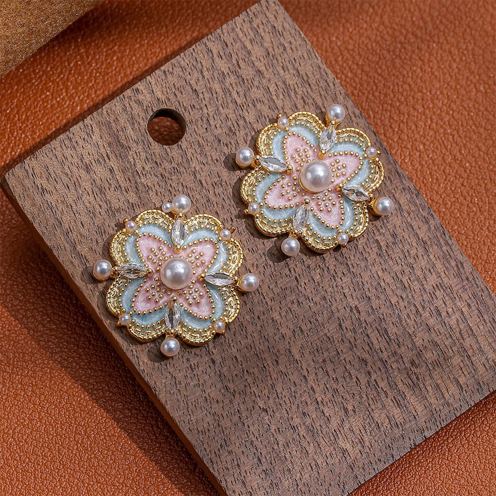 Enamel Oil Drop Pearl Necklace High-end Fashion Exquisite Collarbone Chain New Chinese Ancient Style Choker ddmynov