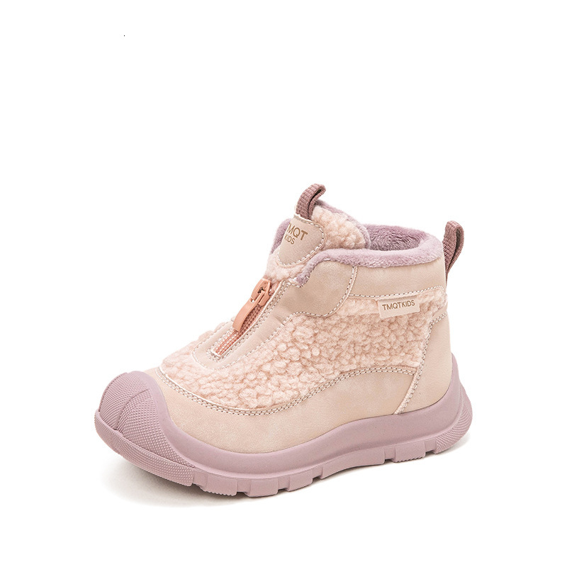 Winter new designer snow boots, children's wool lined thick cotton shoes, women's snow cotton non slip shoes