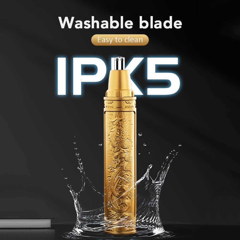 Mens Electric Ear and Nose Hair Trimmer 360 Rotating DualBlade Electric Shaver Professional Ear Nose Hair Clipper Facial Hair M251030