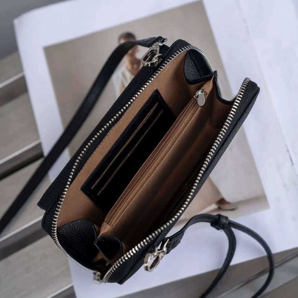 Women's TOGO Top-Grain Leather Crossbody Wallet New 2025 Phone Pocket Shoulder | Minimalist Square Bag